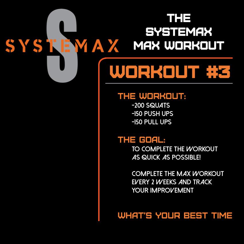 SystemaxProtein's tweet image. The Systemax MAX Workout
Record your time then retest yourself in 2 weeks #Systemaxworkout #maxworkout #atyourmax