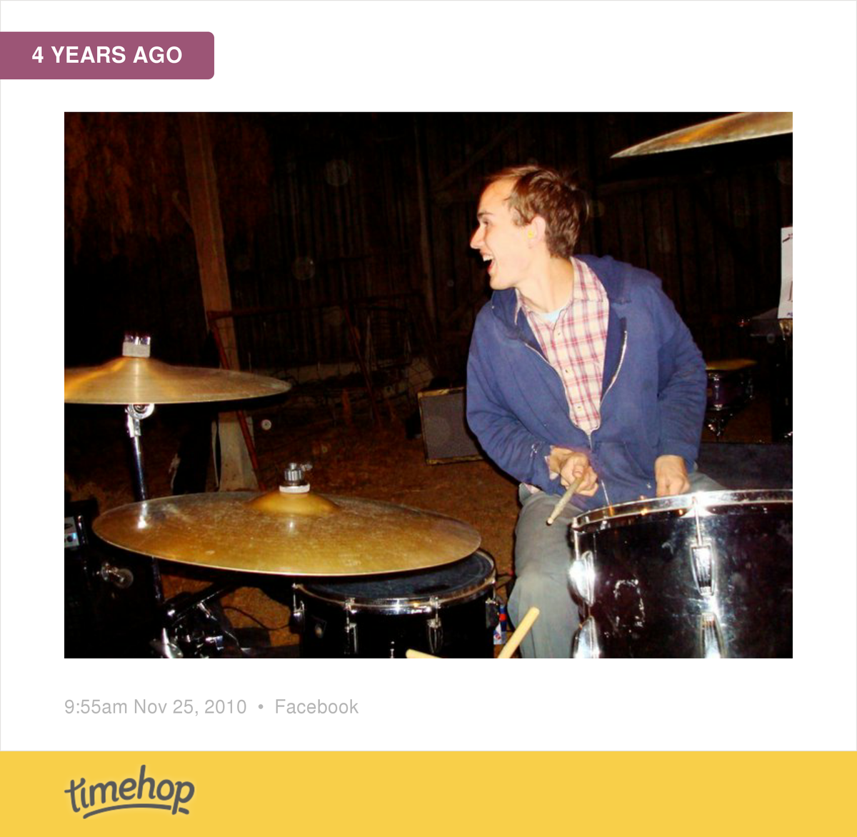 wearegoodluck's tweet photo. Four years ago I posted a photo (from 2008) of me happily playing in a barn. That was great. I'm currently wearin... http://t.co/xxHh9bjnCU