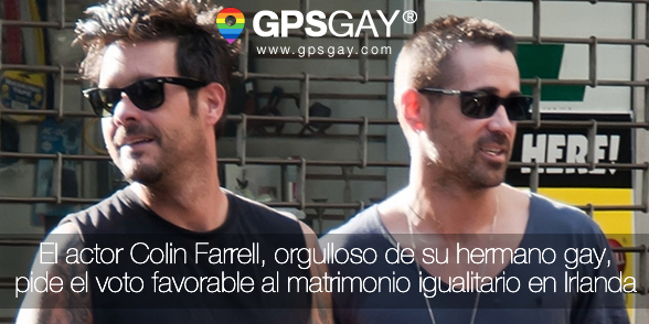 GPSGAY's tweet photo. ¡Bien Colin Farrell apoyando a su hermano gay! ¿Tú tienes un herman@ que te apoye con tu sexualidad? 
RT x Sí
FV http://t.co/PHiDiOSyrz