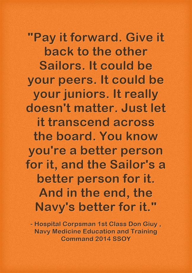 Navy Medicine On Twitter Quotable Quotes NMETC '60 SSOY Pay It Enchanting Pay It Forward Quotes Navy Medicine On Twitter Quotable Quotes NMETC '60 SSOY Pay It Enchanting Pay It Forward Quotes
