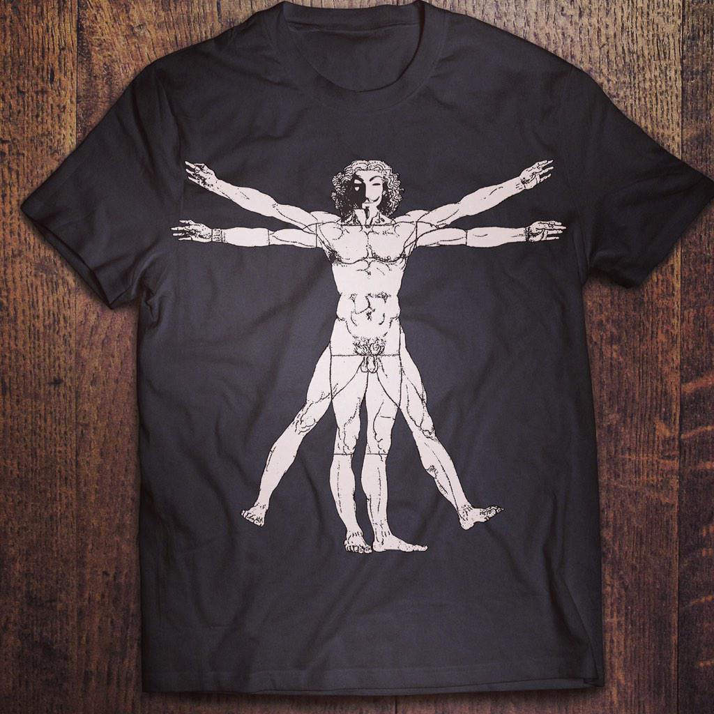 L_ArtNinja's tweet photo. We are everywhere, even the #VituvianMan man not immune. #Anonymous #occupydemocracy #Davinci #artninja @FoundersR http://t.co/tdOVo6qpHl
