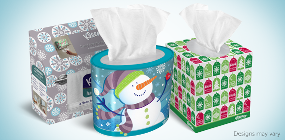 Kleenex's tweet photo. Feeling festive? RT+follow for a chance to win a #KleenexStyle Holiday Pack. T&amp;Cs http://t.co/DH3seMz8y6 http://t.co/DkYDTCQTwb