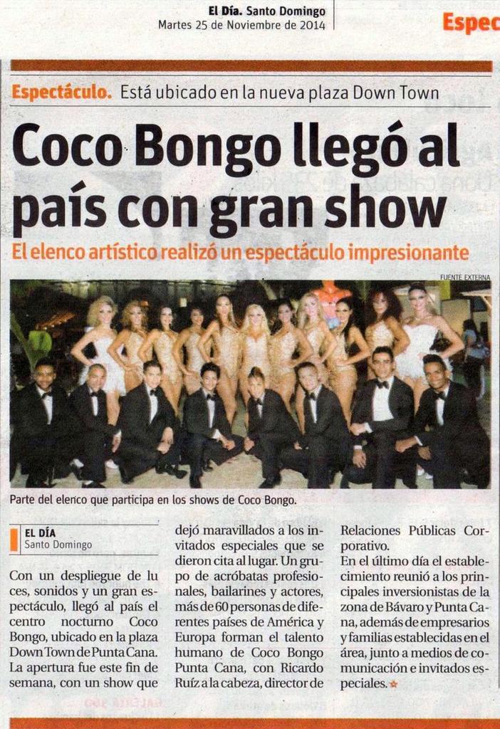 CocoBongoShow's tweet photo. ¡Coco Bongo llegó a Punta Cana con gran show! #ItsPuntaCanaTime http://t.co/OXUMXNs8gH