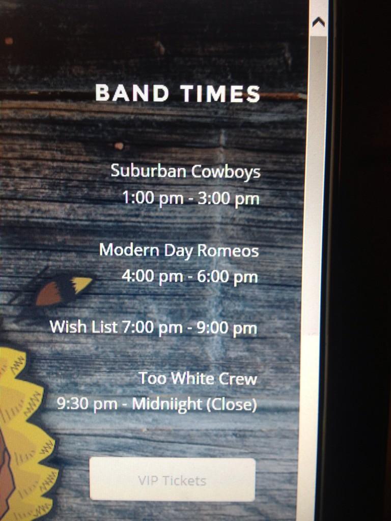 MattMelendy's tweet photo. @toowhitecrew #TooWhiteCrew Tomorrow night @parksidehuntley #TTF2014 #TurkeyTesticleFestival2014 On at 9:30!! http://t.co/d9myMZuif5