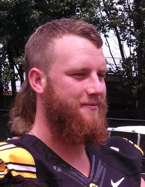 "@boshuskercat: Iowa DE Drew Ott totally looks like Redneck Mullet mem...