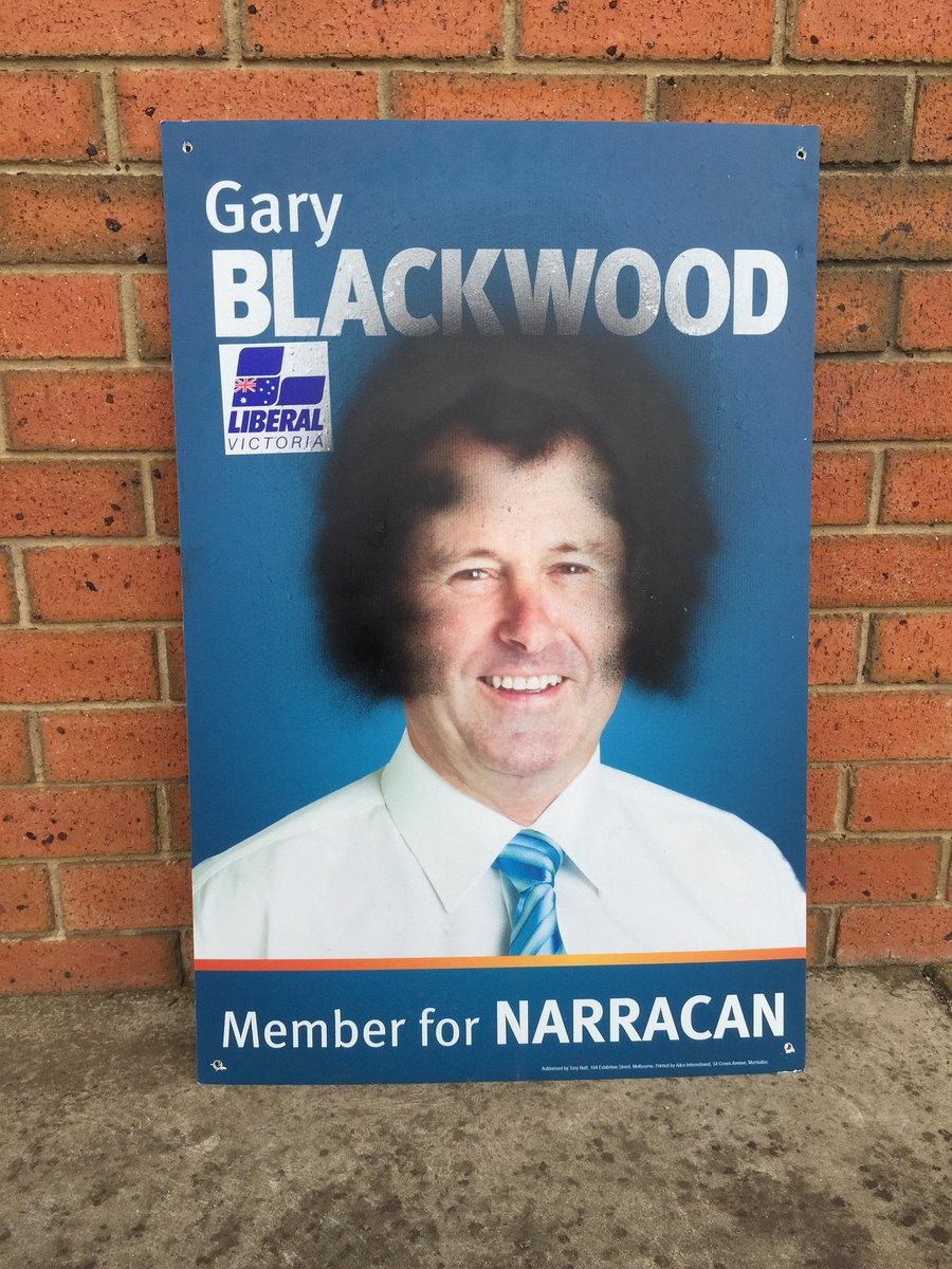 Normally we take down signs that have been spray painted but I think I like this one #VicVotes #Gippsnews #Narracan