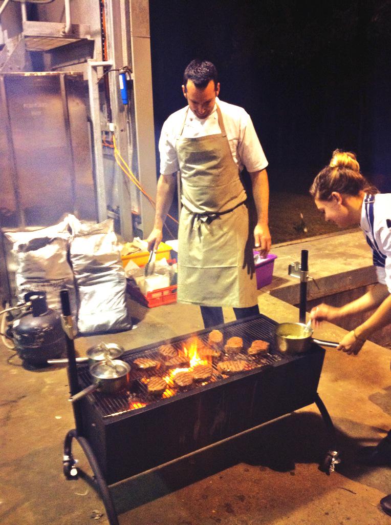 chefwatson74's tweet photo. So stoked to have cooked with this Jedi @Lando4361 @GourmetEscape #154daydryagedbeef @moyzlorenz http://t.co/HMjqmy9rgm