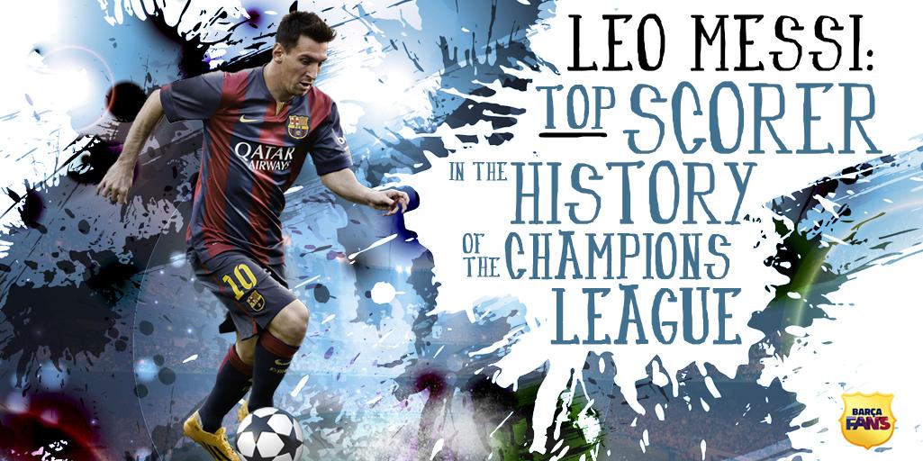 Messi top scorer UCL: \