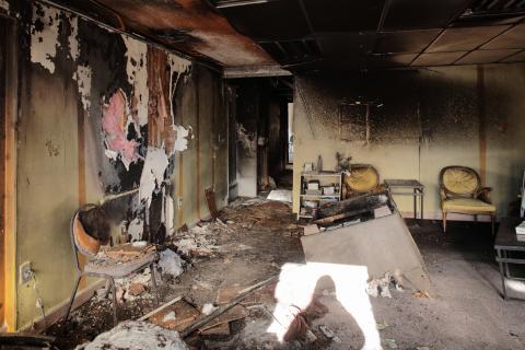 Ferguson pastor suspects white supremacists burned Michael Brown's father's church nbcnews.to/1HFgzXS