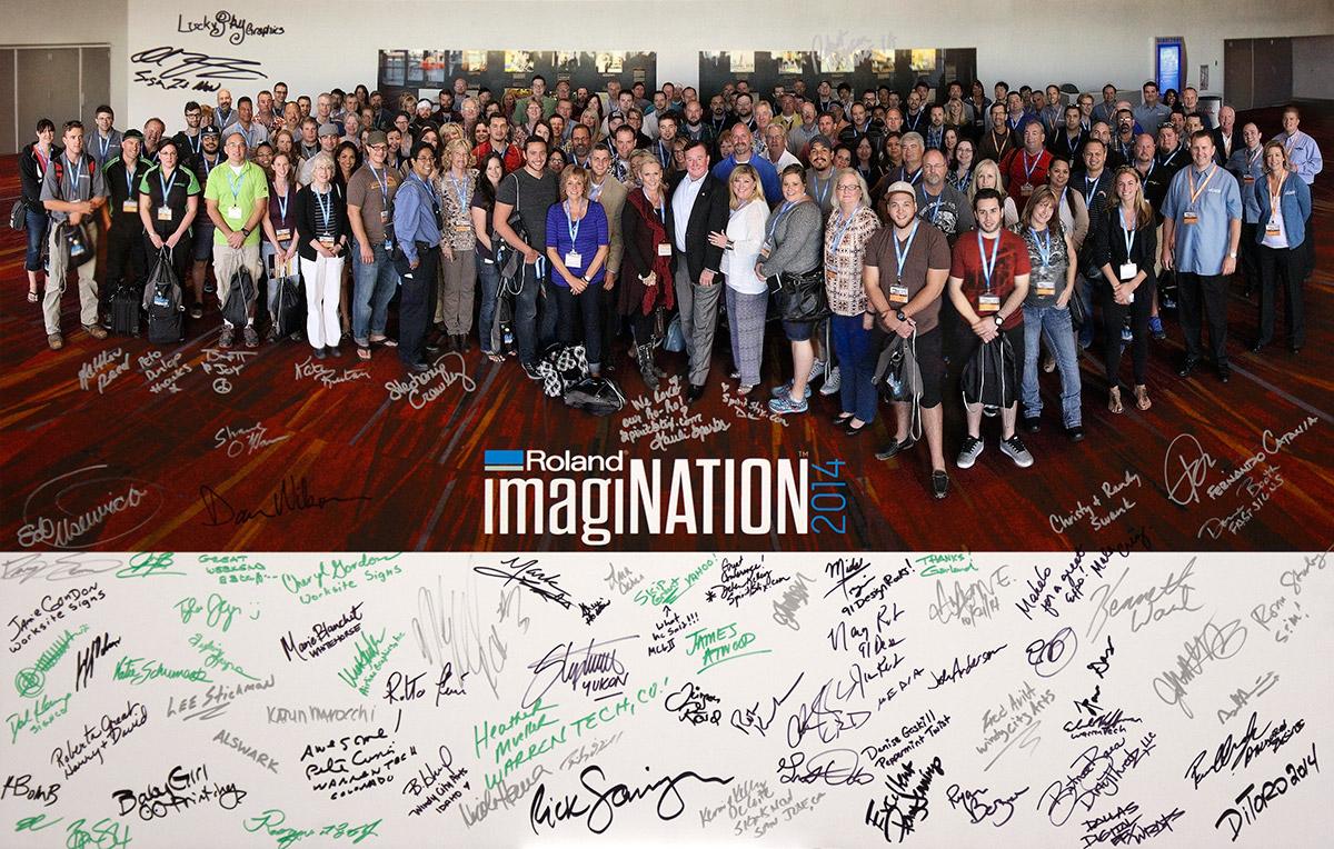 Cool group pic of all those who attended the first <a href="/RolandDGA/">Roland DGA</a> imagiNATION Conference in Las Vegas last month!