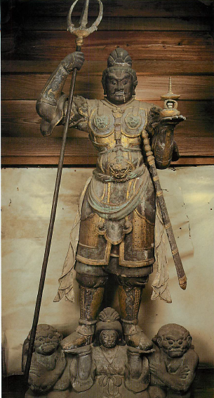 滋賀・石山寺/兜跋毘沙門天立像(平安)】像高174cm。木造で極彩色が施