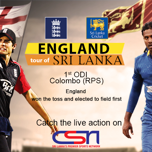 1st ODI: Sri Lanka v England
England have won the toss and elected to field first
Catch the live action on CSN TV Now