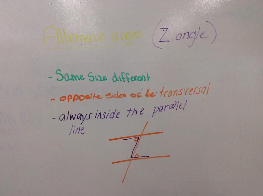 timothyleezhiy1's tweet photo. #year7 maths 

It has has the three main informations about alternate angles. http://t.co/ABXejjlDOz