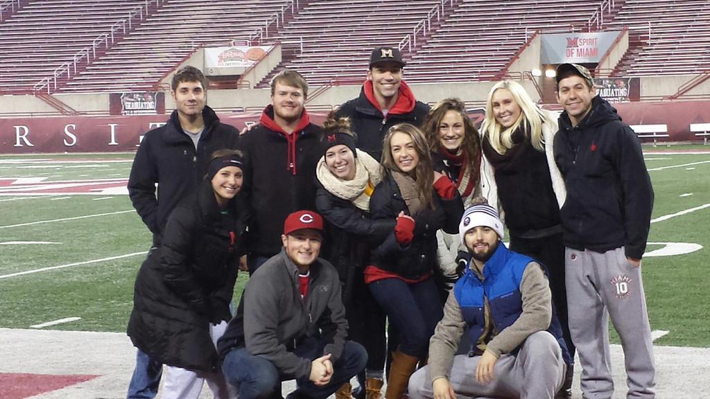 MiamiUCB's tweet photo. Great night w/ @miamidanceteam  cleaning/freezing after the football game! We promise not to bail on the next social http://t.co/JpICMTvns3