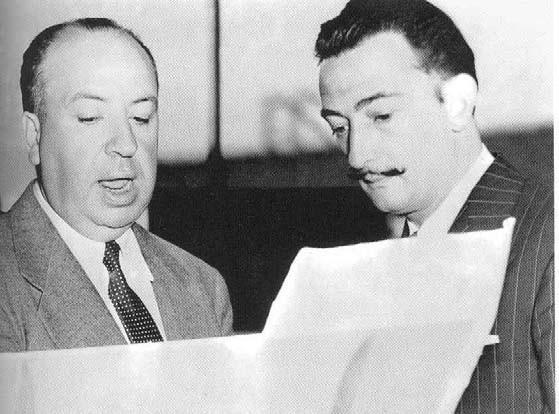 comalalaland's tweet photo. Alfred Hitchcock &amp; Salvador Dalí. #Spellbound http://t.co/eesUk1LNCr