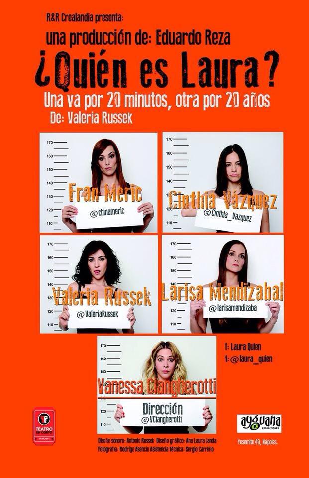 Cinthia_Vazquez's tweet photo. Ya falta poco para el estreno! Alternando con @ValeriaRussek @chinameric @larisamendizaba dirección @VCiangherotti http://t.co/5aHwDJVLpo