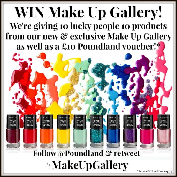 RT &amp; Follow <a href="/Poundland/">Poundland</a> + #MakeUpGallery for a chance to #win! 9 hours left! t&amp;c > ow.ly/EUyE9