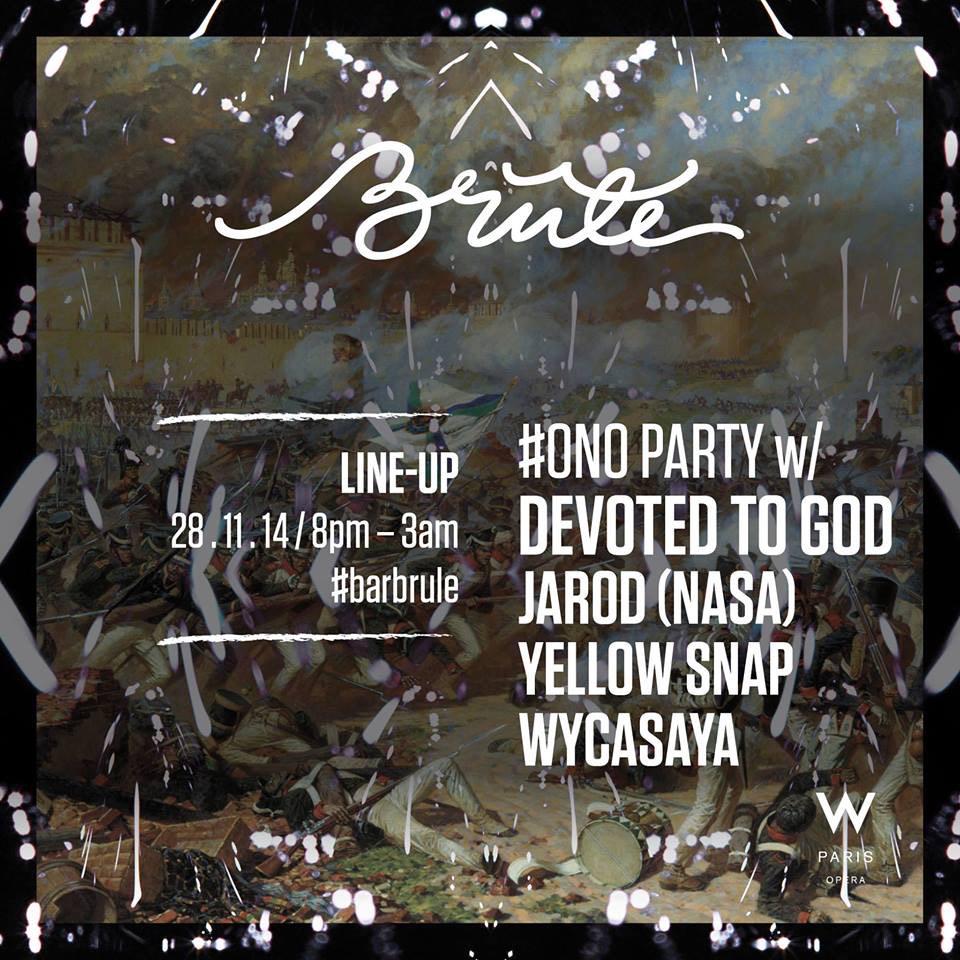 Wycasaya's tweet photo. 28|11|2014
@BarBrule @ONOParis
ONOโขPARTY
Retrouvez nous de 21h ร 22h30
#Wycasaya #BarBrule #OnoParis #OnoParty http://t.co/Qnq7MAPpUb