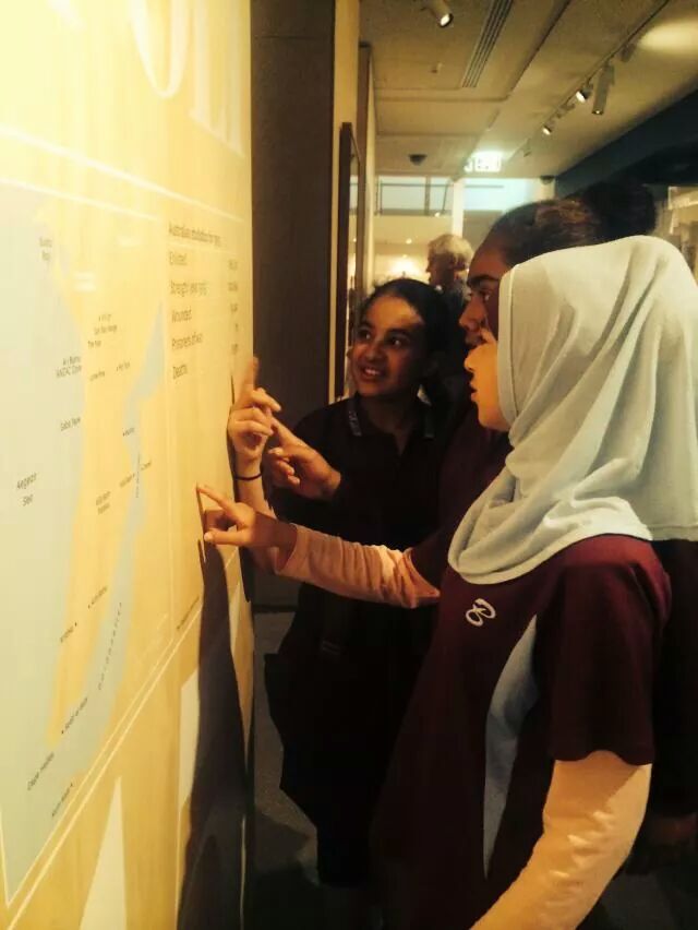 Our school leaders commemorating the ANZACs as part of a community of schools memorial visit.