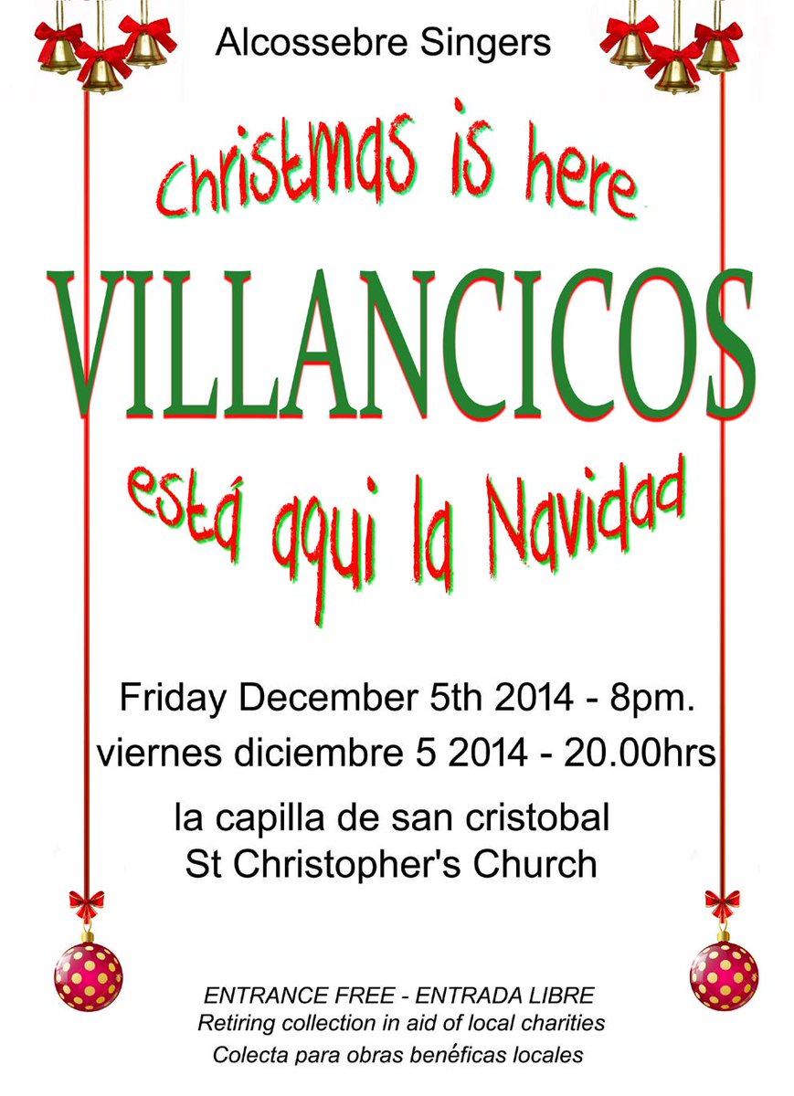 AlcossebreInfo's tweet photo. Alcossebre Singers Concert 5th December. http://t.co/kETQu3tcMH