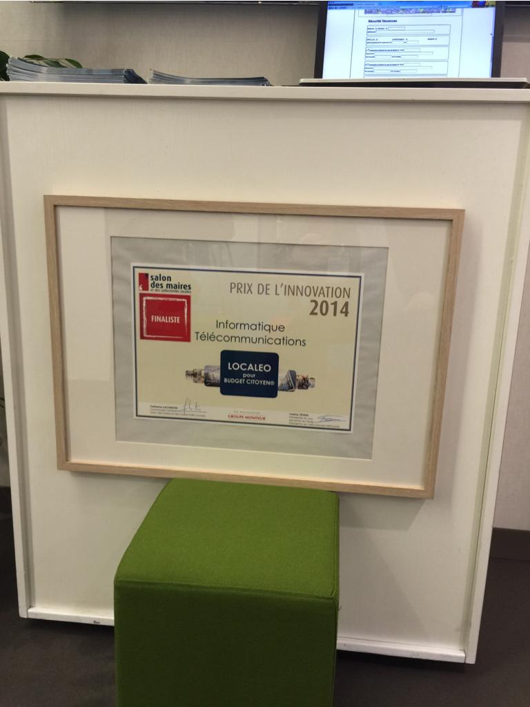 fdruel's tweet image. Avec Budget Citoyen, #Localeo gagne le prix de l’ #innovation du #SMCL2014 cc @fcharles ;)