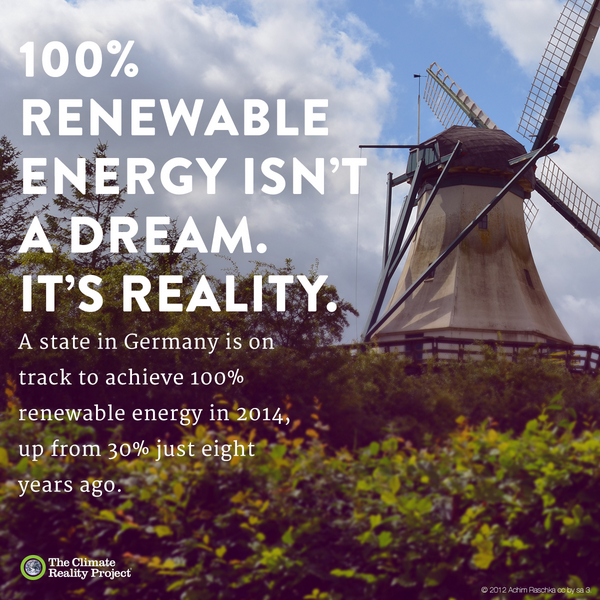 Greenpeace's tweet photo. This German state is going 100% renewable http://t.co/cif0r9r28H via @cleantechnica @ClimateReality http://t.co/R4FckPtwK6
