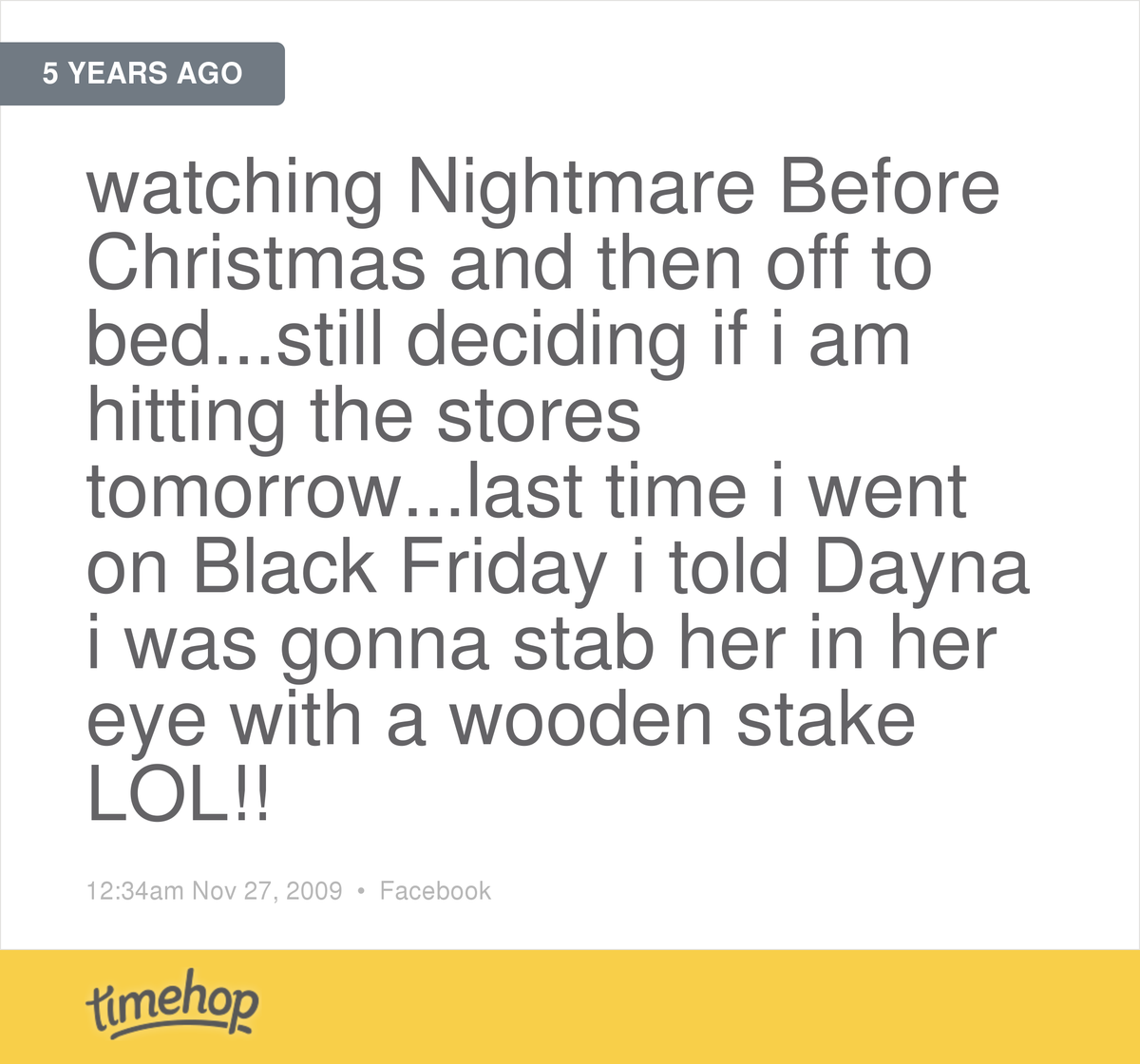 MegzJB03's tweet photo. Hahaha I remember that day I went Black Friday shopping!!! Lol haven't done it since!! http://t.co/YGjXX7KcLy http://t.co/szB2ZnEDq4
