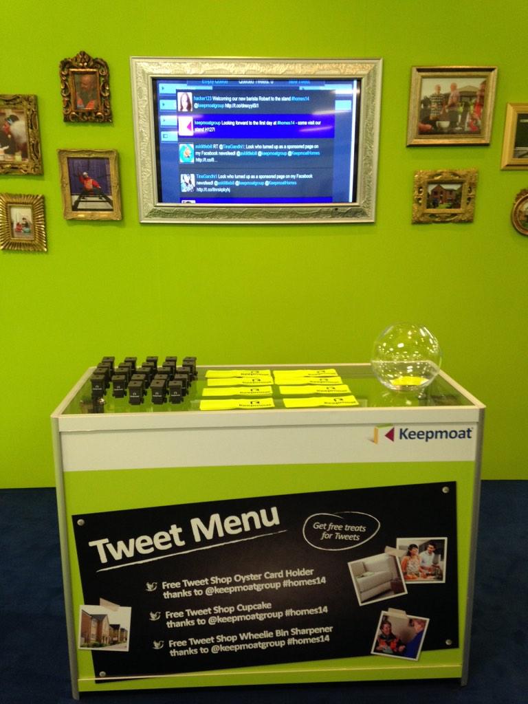 KeepmoatEvents's tweet photo. Loving our Tweet Shop @HomesEvent come and visit our stand H127 for free goodies! http://t.co/U5RAR5bXTV