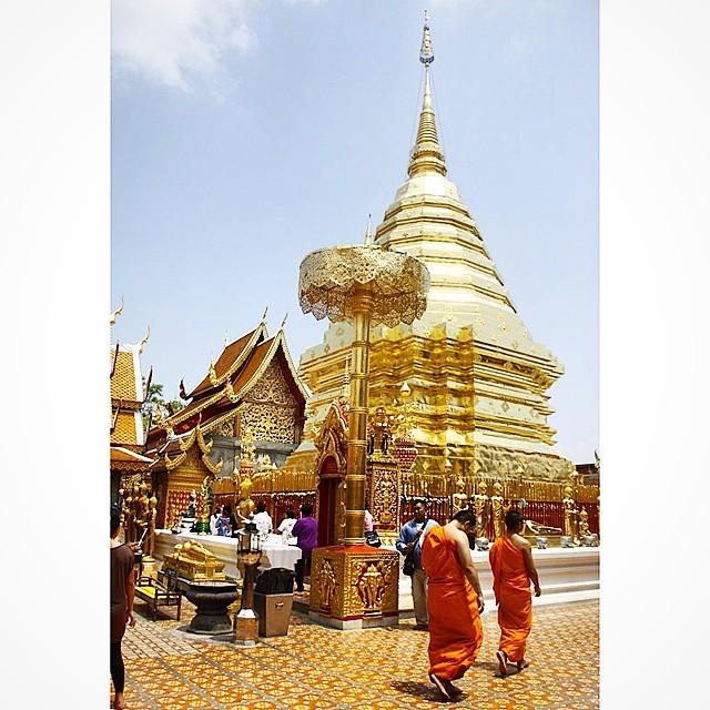 Templo Dorado (Doi Suthep), Chiang Mai, Tailandia. #Tailandia #religión #buda #budismo #templo #TemploDorado #Doi...