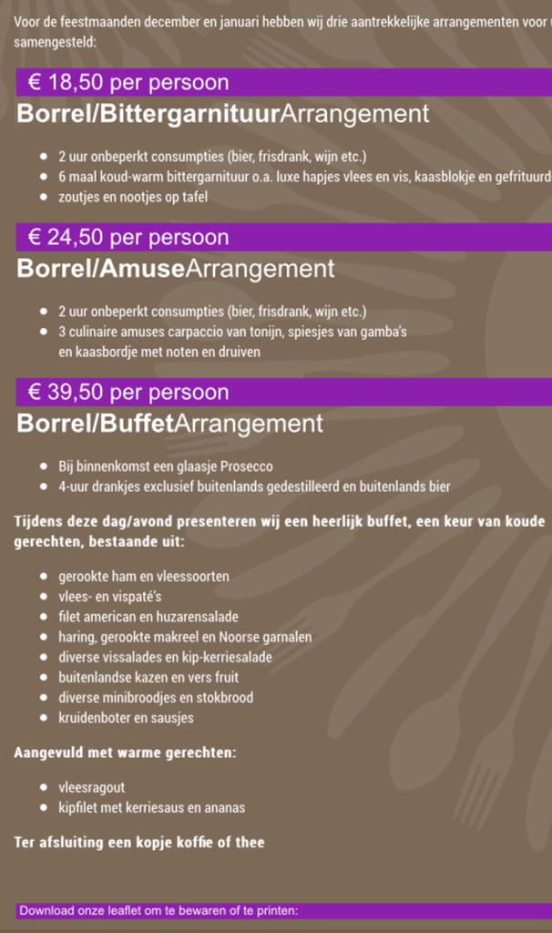 Zie hieronder onze speciale feest arrangementen ! Dus heb je nog iets te vieren bel gerust:
013-4636335