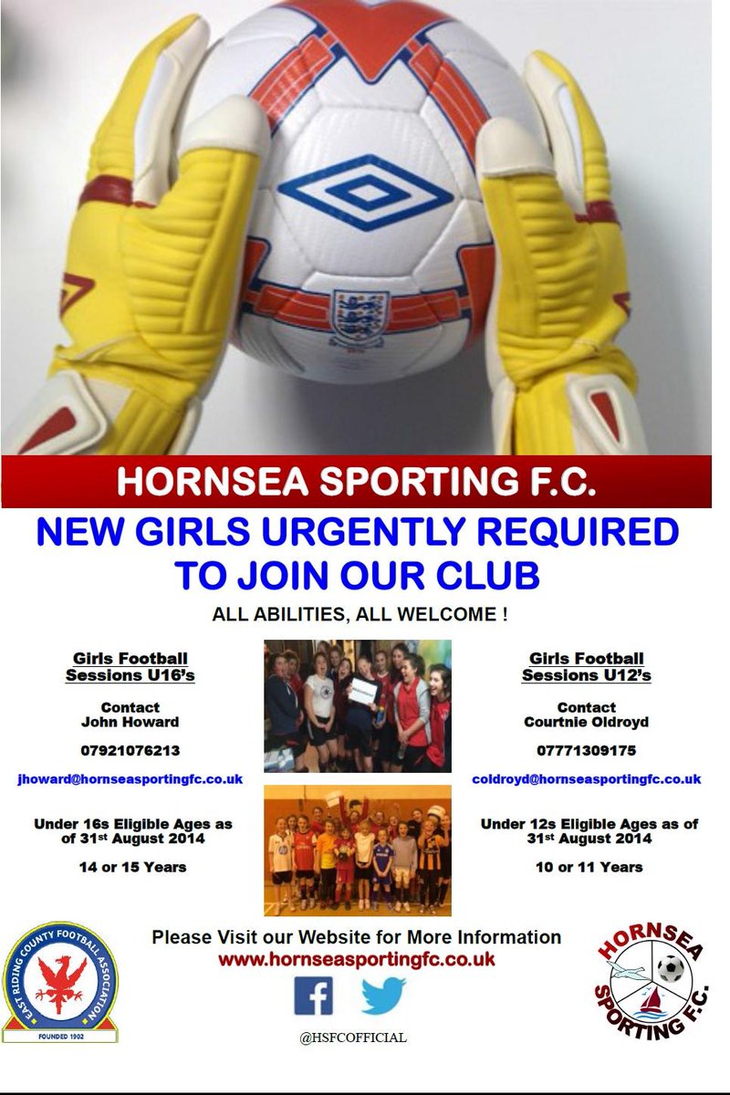 EastRidingFA's tweet photo. @HSFCOfficial are looking for players to boost their U12's &amp; U16's squads. Contact John for more info #getinvolved http://t.co/FTFrNoRers