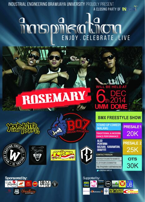 INSPIRATION 2014 | 6 Des 14 | Dome UMM | <a href="/ROSEMARYsk8punk/">ROSEMARY SKATEPUNK</a> <a href="/mahasiswamlg/">Mahasiswa ½ Malang</a> <a href="/EVENT_MALANG/">IG:  EVENT_MALANG</a> <a href="/infomalangraya/">Info Malang Raya</a> <a href="/SISWA_MALANG/">IG: SISWAMALANG</a>