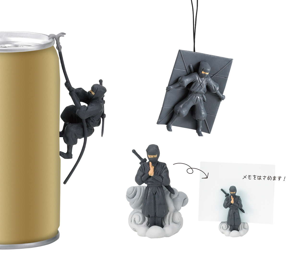 エポック社 カプセルコレクション 公式 Twitter वर 机上忍者 忍者は全部で6人 こちらは No1 大凧の術 ストラップひも付き No 4 壁登りの術 No 55 雲隠れの術 ドロン の3人です Http T Co Qsofelup7c