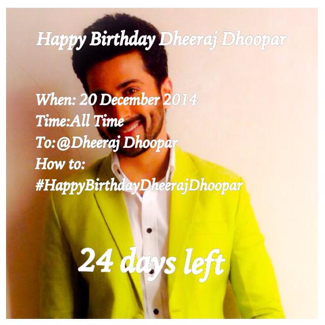 PremarSsk's tweet photo. @ColorsTV @SSKOnColors #HappyBirthdayDheerajDhoopar plz wish dheeraj'Bday #20Dec2014 http://t.co/s82yv8wu5g