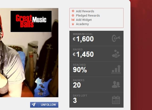 GFVenice's tweet photo. -3 days, #crowdfunding on @Musicraiser, we are close... http://t.co/KRHU0KfnJT