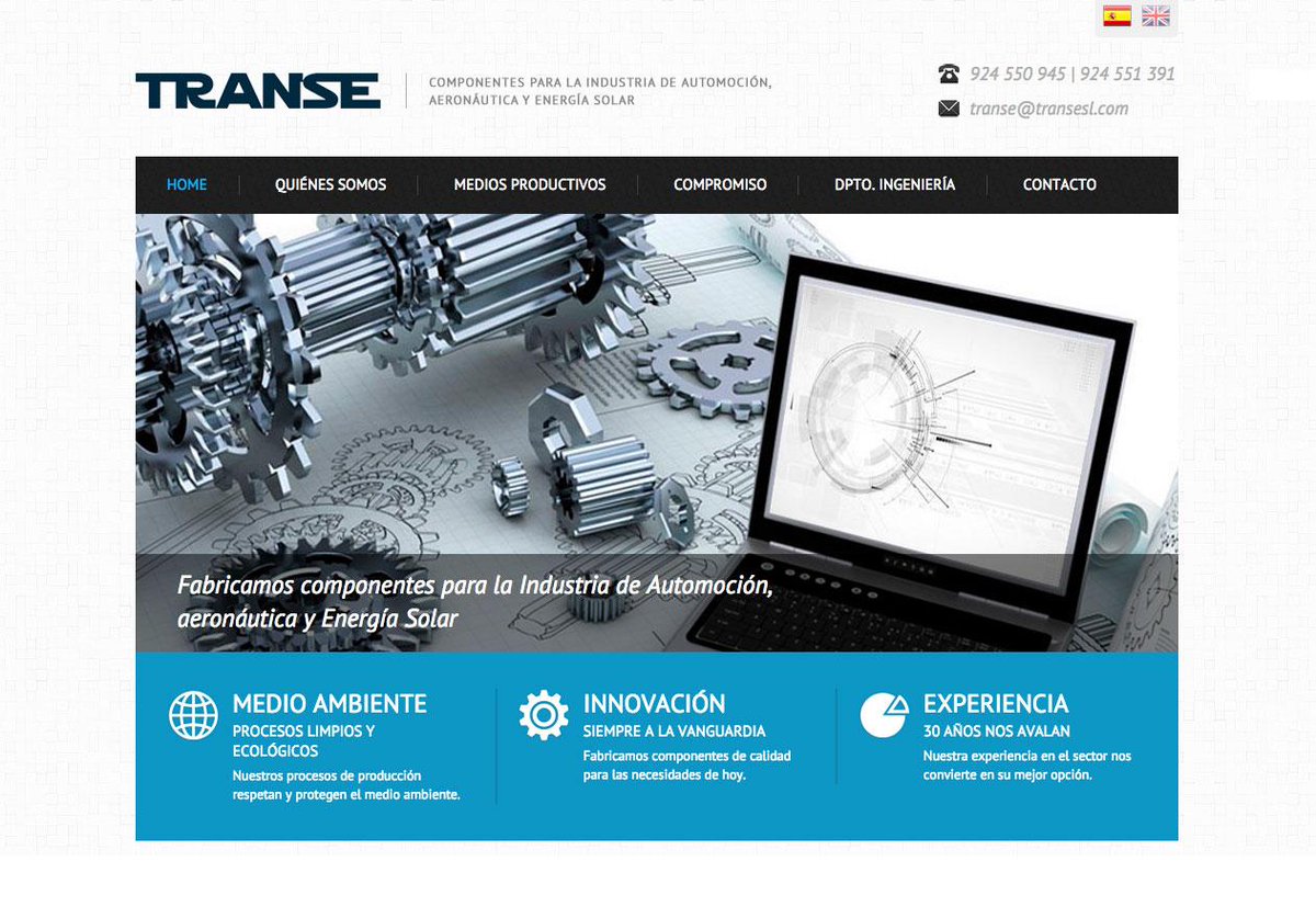 utopiaes's tweet photo. Transe, empresa de fabricación y mecanización de piezas, renueva el estilo de su web.
http://t.co/d83xjH9lse http://t.co/8k0KFJNzQp