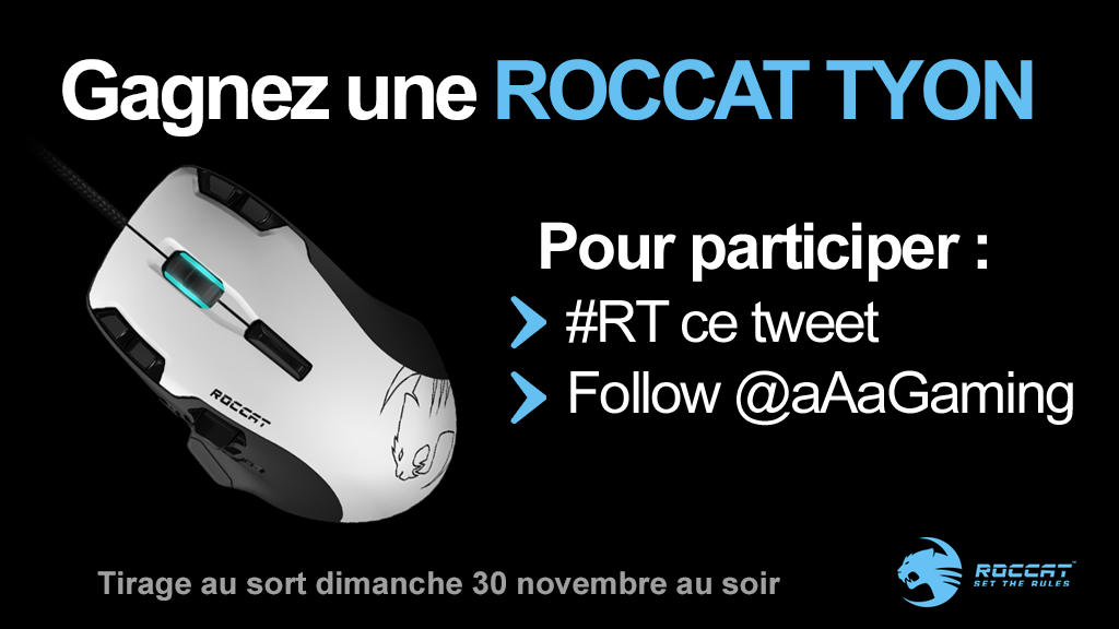 aAaGaming's tweet photo. #CONCOURS !
#RT ce tweet &amp; follow @aAaGaming pour tenter de gagner une ROCCAT Tyon ! Merci encore à @ROCCATFrance ! http://t.co/rOK5vWBdE1