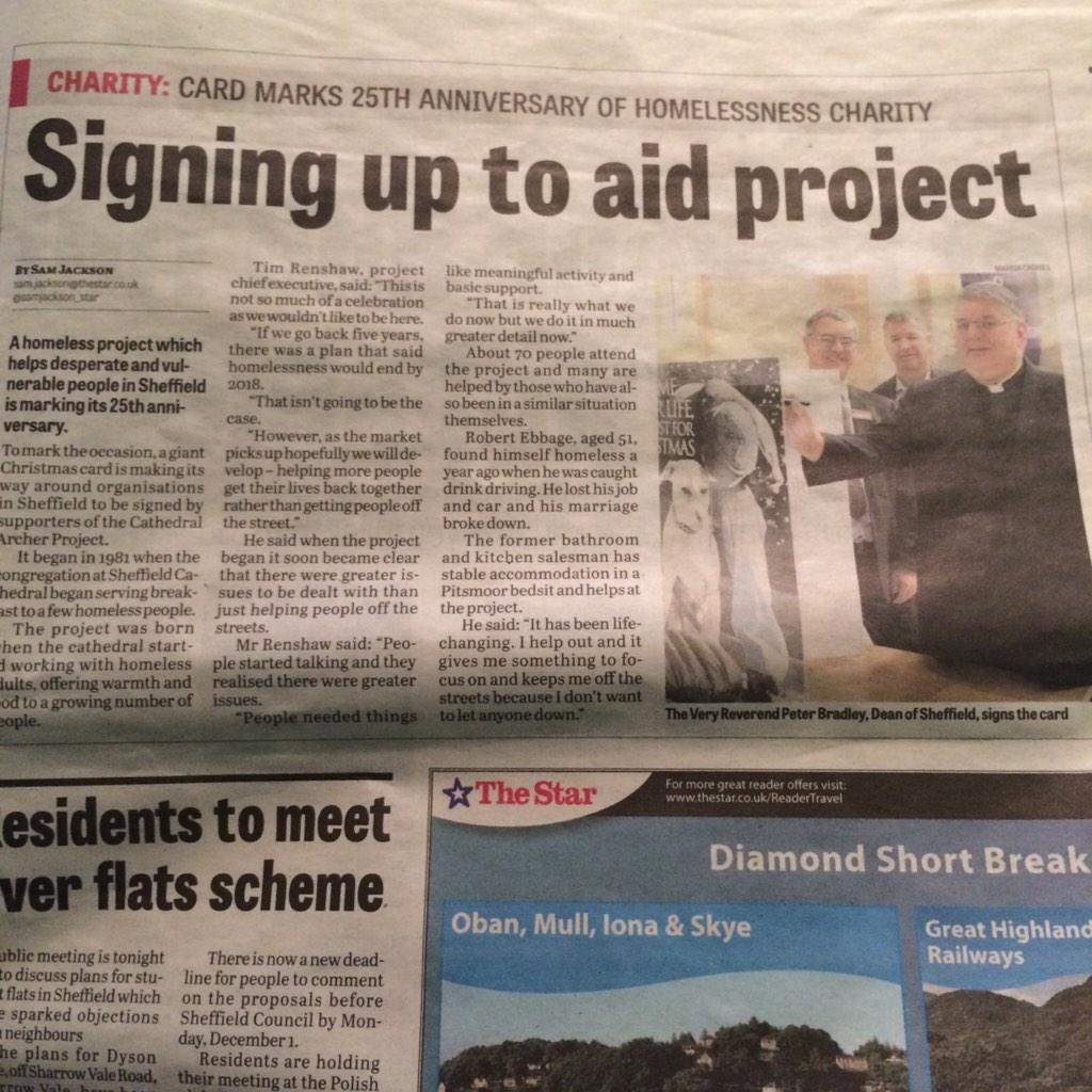 Lovely piece today by @samjackson_star on the Christmas Card marking 25 years of @archerproject Signing NOW in town..