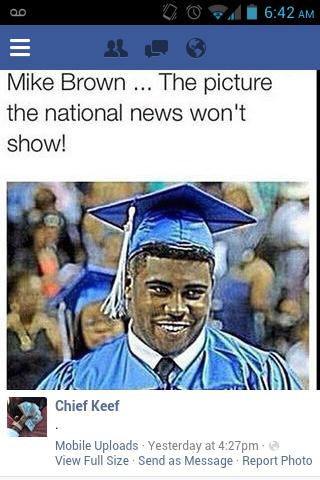 Mike Brown innocent black man who got killed... R.I.P. Mike