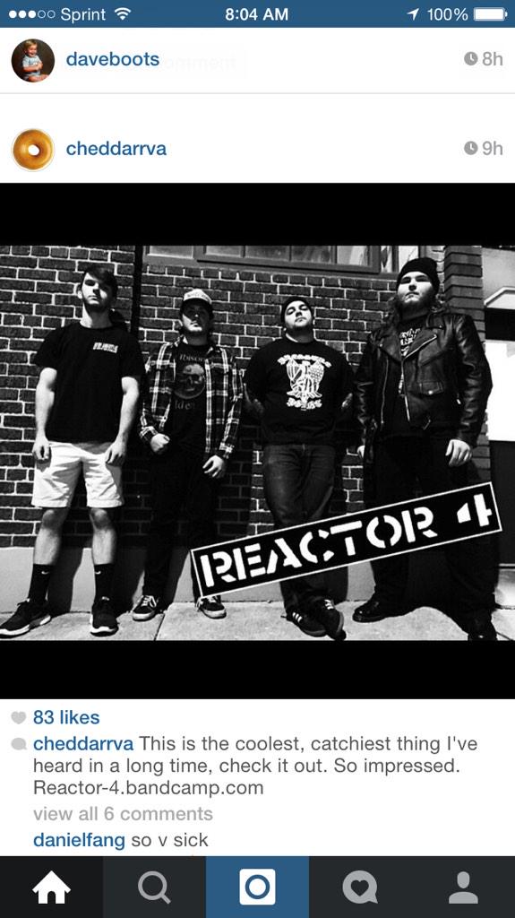 Another new sick Richmond band. Highly recommend you check it out. reactor-4.bandcamp.com