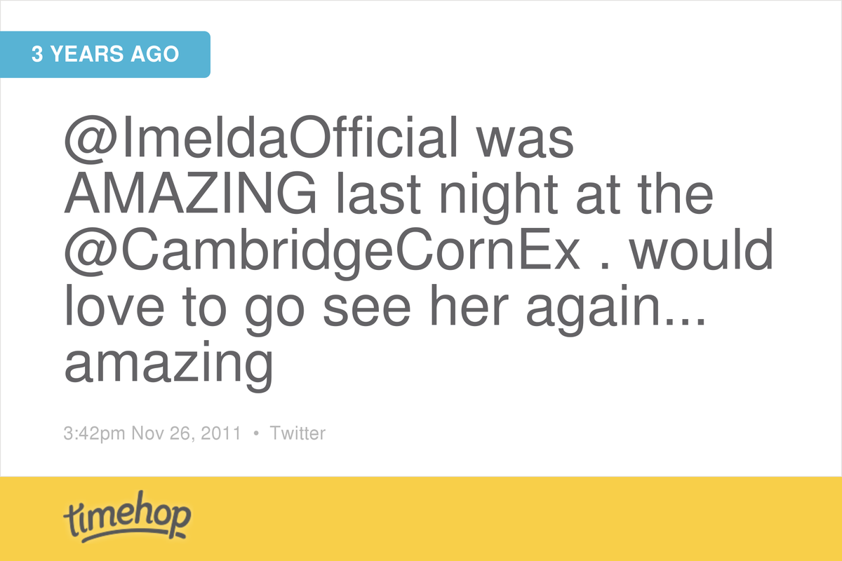 Matt_Waterhouse's tweet photo. Saw Imelda May on Saturday, can't believe the last time was 3 years ago http://t.co/5Vu6rwgZX3 http://t.co/fZxOSa0p6d