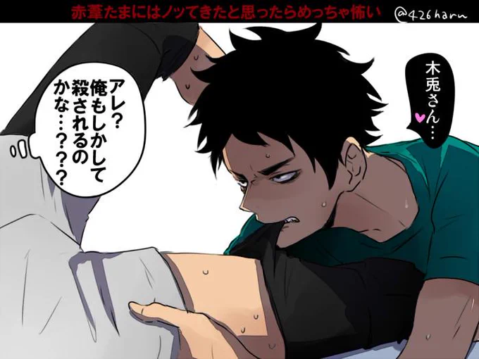 あかぼく。口で膝上のサポーター脱がすのエロいしあるあるだと思うんだけど赤葦ノりすぎた 