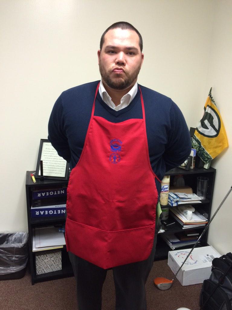 fpc_iola's tweet image. Our friends @SonicEquipment modeling the new @sundaysoupsfpc aprons!
