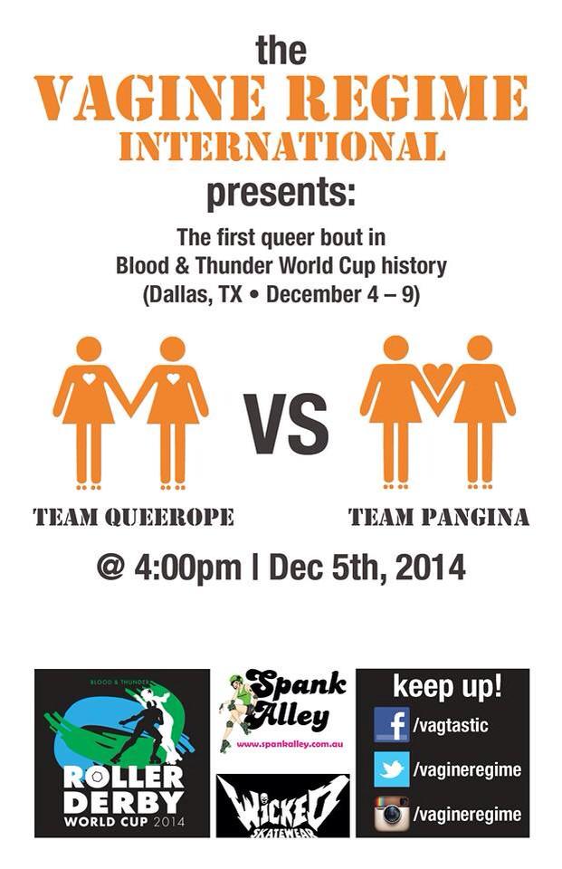 What's orange &amp; grey &amp; happening for the first time EVER at <a href="/derbyworldcup/">RollerDerby WorldCup</a>? THIS. #VRInternational #SeeYouInDallas