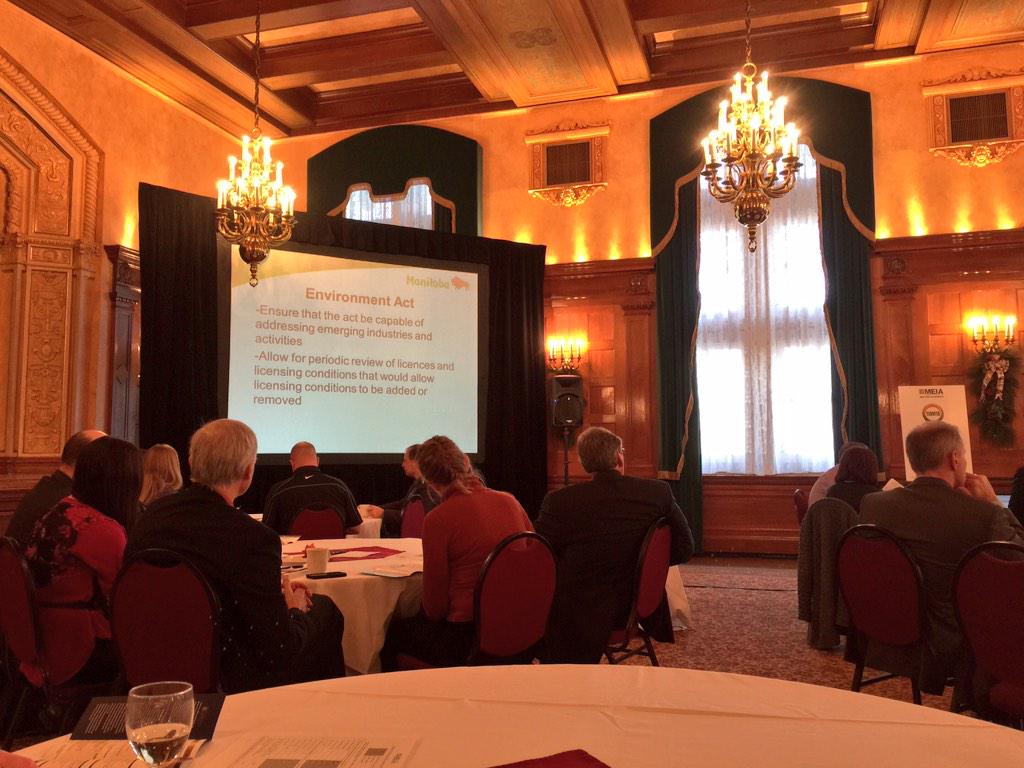 Macbalacano's tweet image. At the Fort Garry Hotel in downtown Winnipeg for a conference on Emerging Environmental Issues with MEIA. #ILoveMyJob