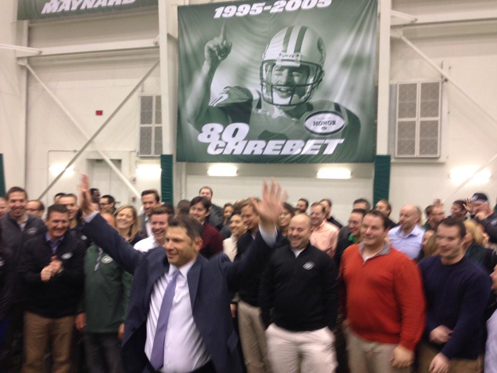 A new banner to the fieldhouse...Welcome <a href="/waynechrebet/">Wayne Chrebet</a> to the Ring of Honor!