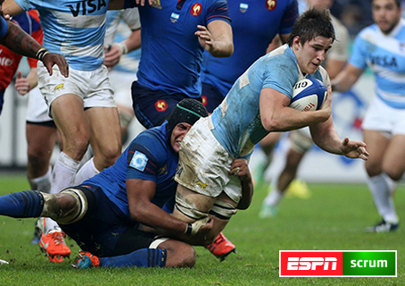 ScrumESPN's tweet photo. #PUMASxESPN Con 20 años, Tomás Lezana debutó con #LosPumas ante Francia y nada le pesó -> http://t.co/PeG5Lb8p9h http://t.co/FjOyZj9yWX