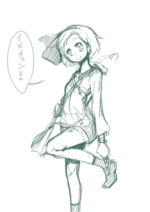 たましいはくあやかしゆめちゃんのラフ描けましたw 