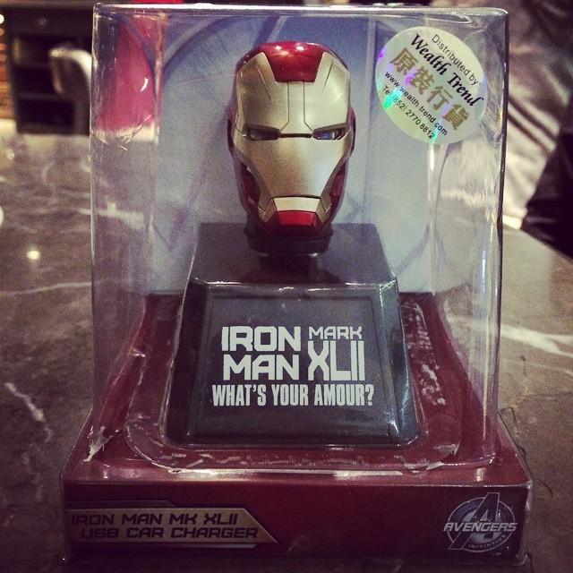 New #toy for my #audi. 
#marvel #ironman #cargadget #shoppingagain #whatsyourarmour?