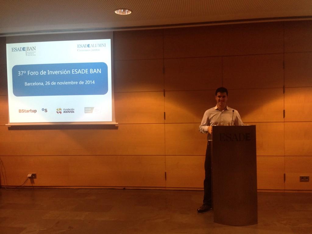Hoy presentamos en el Foro de Inversion de @ESADE BAN #startup #emprendedores #vamosss